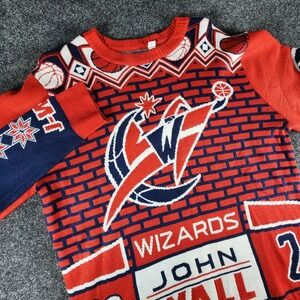Washington Wizards John Wall #2 Sweater Men's L Red NBA Basketball Christmas